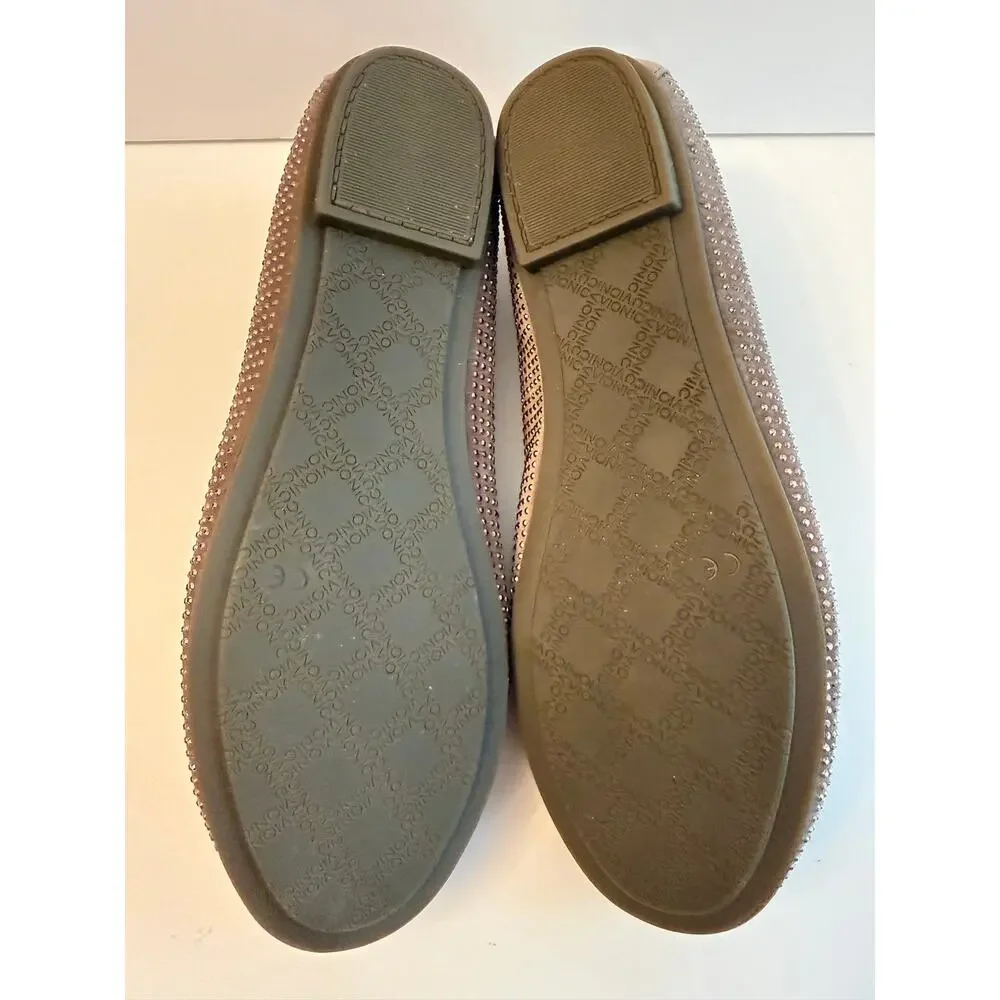 Vionic Spark Willow Ballet Flats Women’s Size 6 Gray Taupe Studded Comfort NWOT